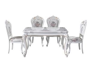China 80cmx130cmx75cm White Marble Top Dining Table wholesale