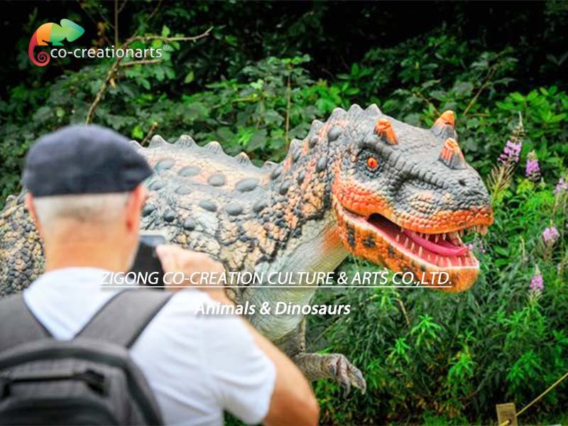 Eyes Blinking Real Life Size Animatronic Dinosaurs Ceratosaurus Model