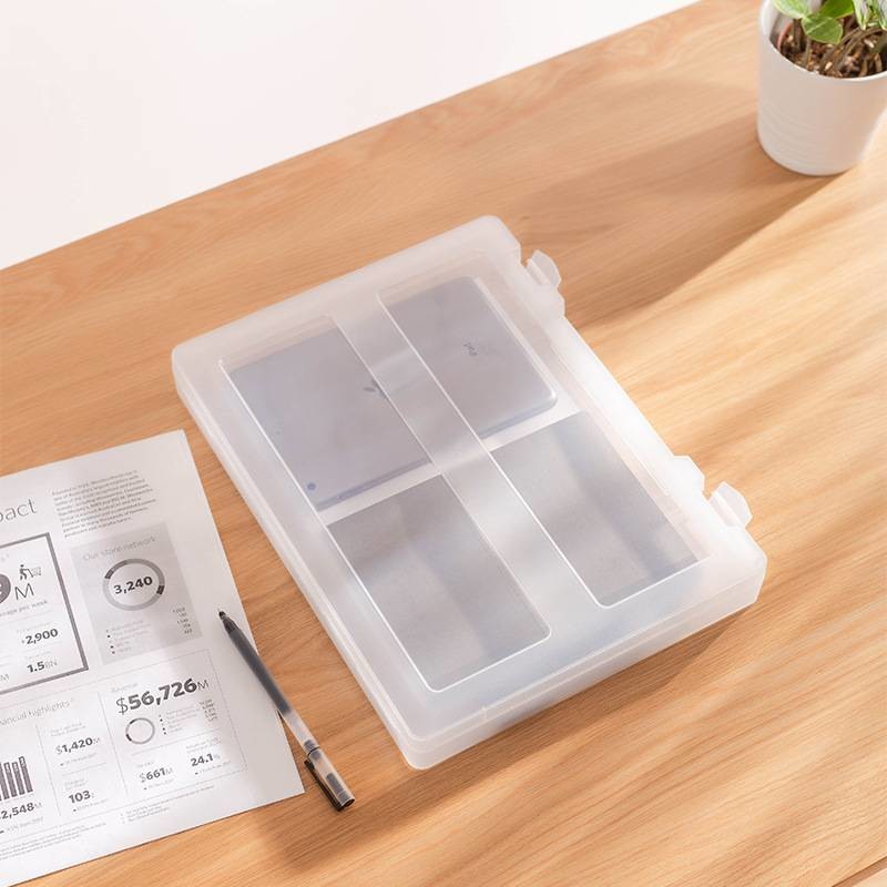 SGS Plastic A4 Clear Storage Boxes Waterproof With Handle Office Filing Boxes
