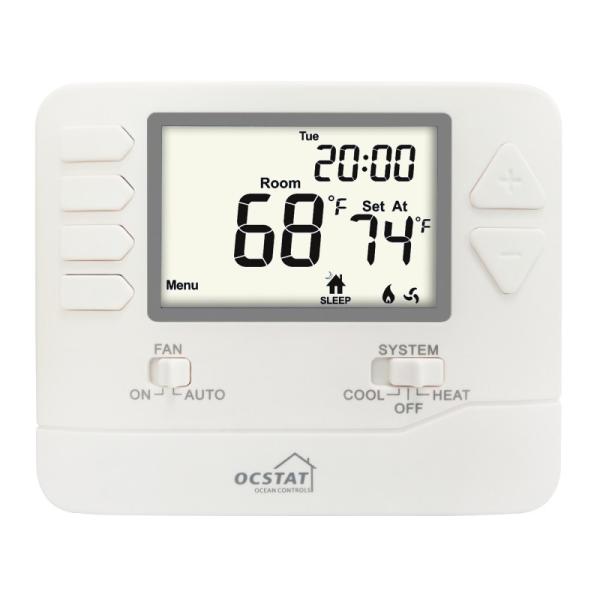 Riseem Battery Power 24V AIr conditioning Room Thermostat , Digital Programmable