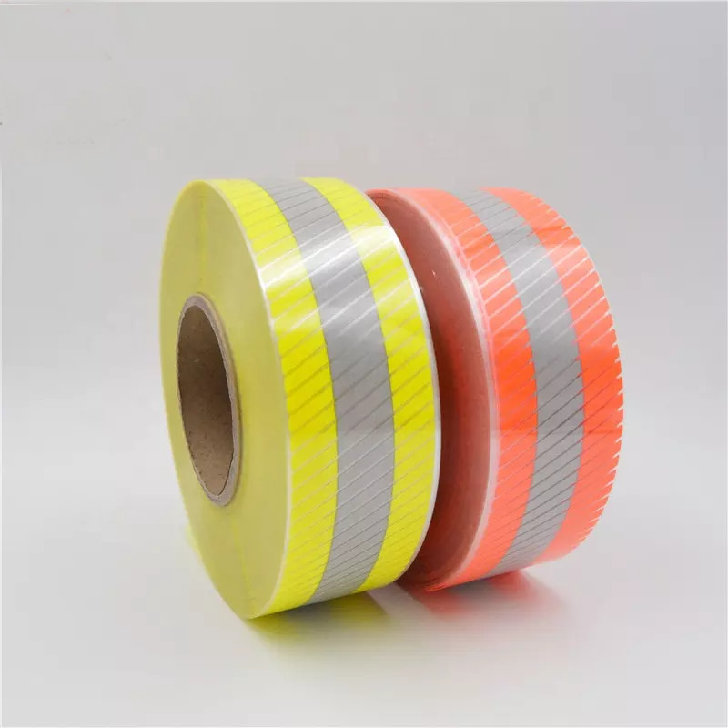 Yellow Silver Yellow Segmented Heat Transfer Film For Activewear