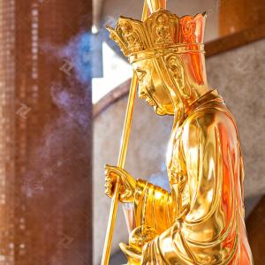 China Bronze and Gold Leaf Ksitigarbha Bodhisattva wholesale