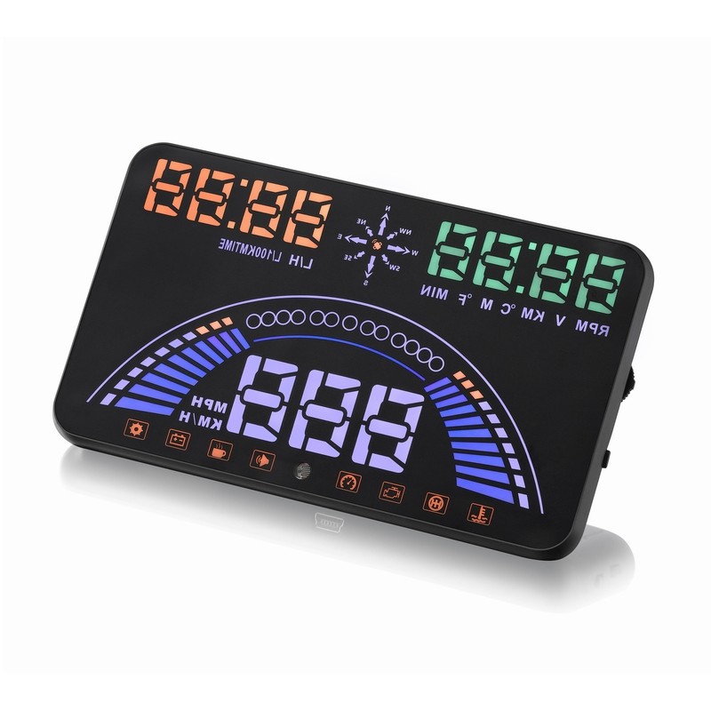 Ouchuangbo S7 HUD Head Up Display Combing OBD and GPS Two Systems Engine Fault Alarm Dynamic Speed Over Warning