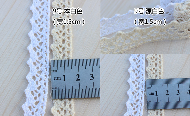 mixed color 20yards/lot(1.0cm wide) Cotton Crochet Lace Ribbon Wedding Sewing Bridal Bow L