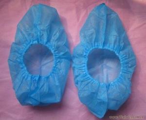 China Anti Skid Disposable Blue Hospital Cleanroom Cloth Shoe Cover Non Slip wholesale