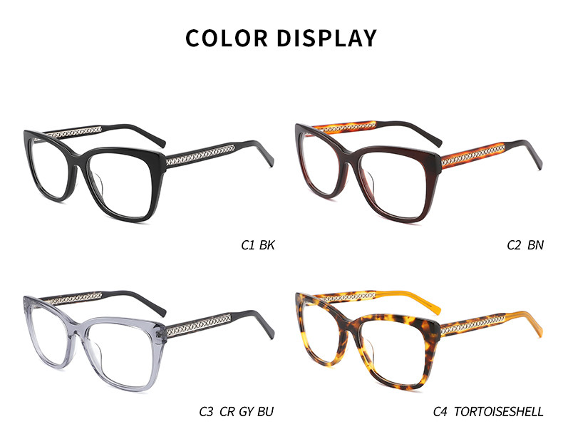 AC Lens Cateye 140 mm Temples Eye Glasses Acetate Handmade Unique