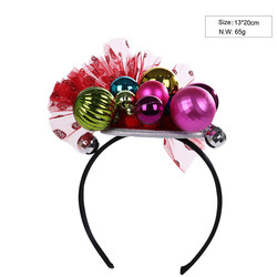 Baby Gold Red Metal Reindeer Antlers Headband Xmas Tree Head Hat Toppers 30x28cm