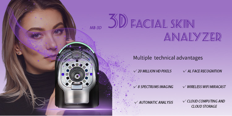 a-one tab 3d nls Digital Skin Analyzer beauty machine system portable UV analyzer Skin with the test of moisture