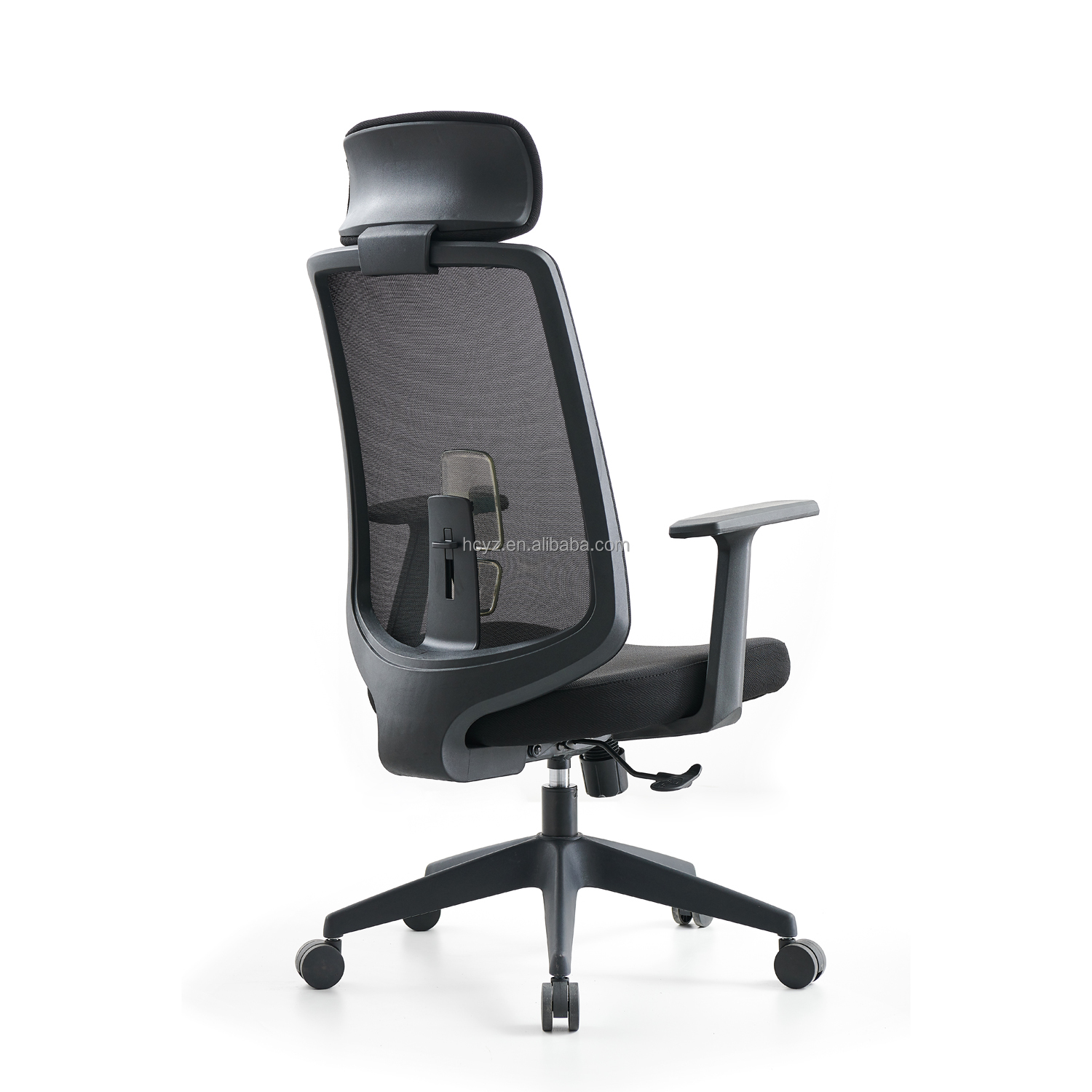 Comfortable Mesh Office Chair with Adjustable Backrest and Padded Lumbar Support