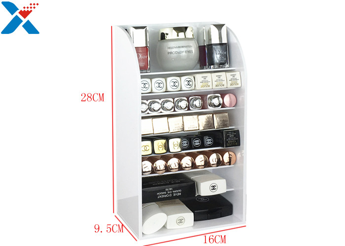 Large Acrylic Cosmetic Display Stand , 6 Layer Acrylic Makeup Display Stand