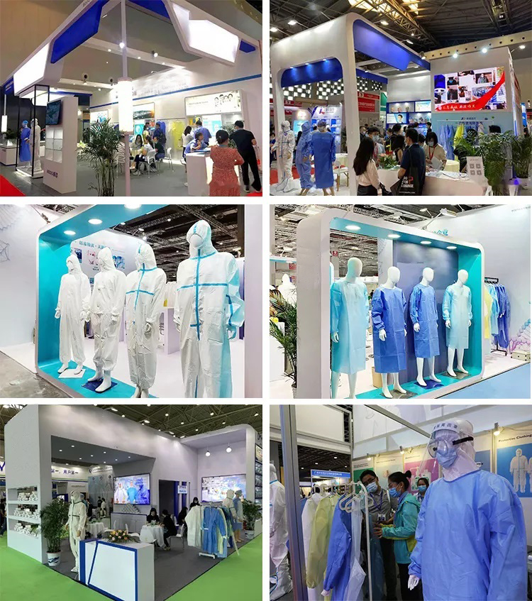 Type 4 Taped White Disposable Coveralls Anti Virus Blood Microbe Liquid Permeation