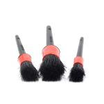 Natural Boar Hair Car Detailing Brushes , Car Interior Cleaning Brush