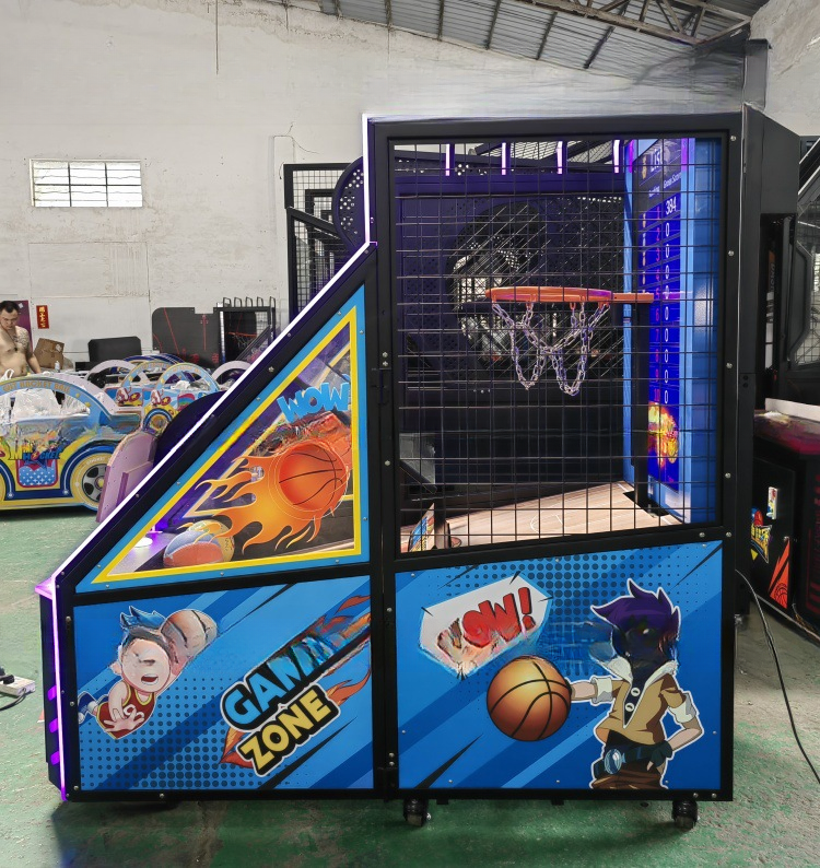 Fun Center Coin Operated Basketball Game Machine 180*81*190cm Low Maintenance