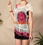 Crocheted Casual Knitting Feminino Pullovers, Spring Fashion, Womens Apricot,