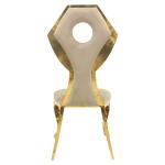 Stainless Steel Frame Padded Dining Room Chairs Modern Marble Dining Room