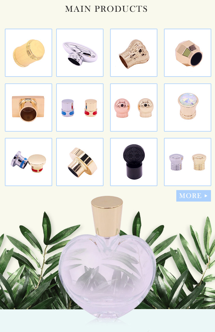 Hanging Plating Zinc Alloy Embossed Perfume Bottle Caps