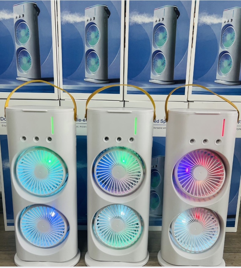 Household White Dual Fan Air Cooler with Remote Control and Cooling Function