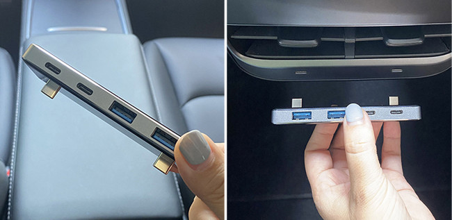 Car Rear Model 3 Usb Splitter Hub Conversion Center