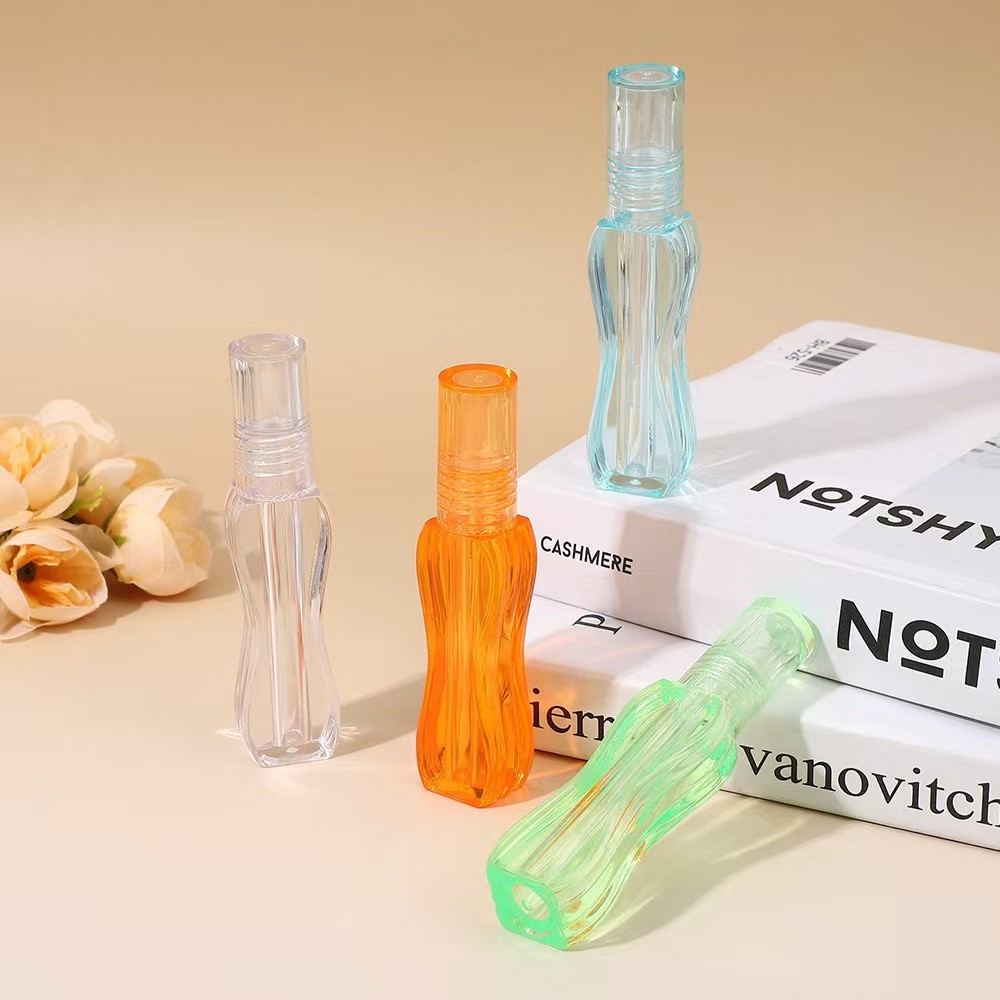 Colorful unique design small waist plastic lip glaze tube