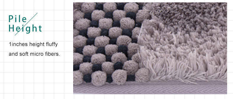 Polyester Shaggy Microfiber Chenille Bath Mat Customizable Fast Drying