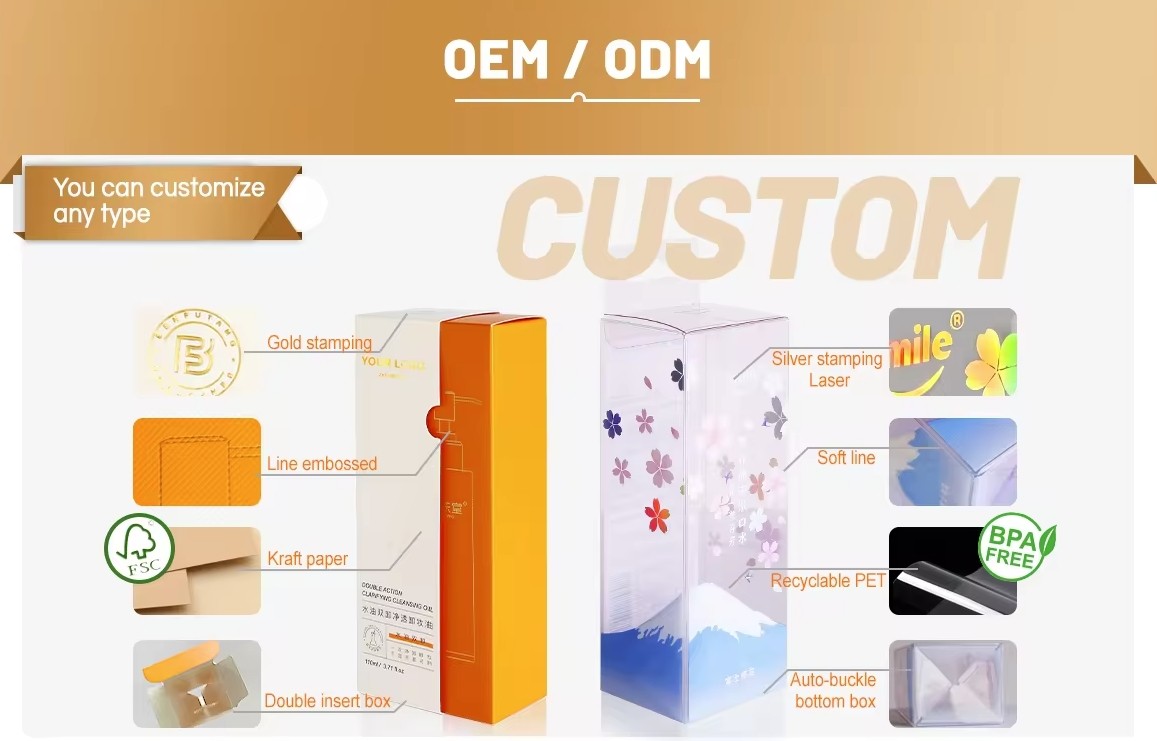 Wholesale Customized Logo Product Packaging Printing Box Packaging Skincare Packaging Box Cardboard Cosmetic Box Essential Oil Packing
