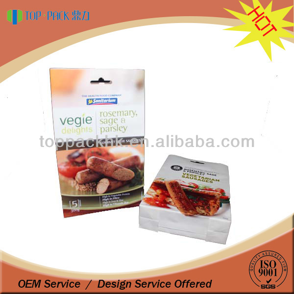 Laminated Kraft Paper Sausage Packaging Bags Heat Sealed Customized