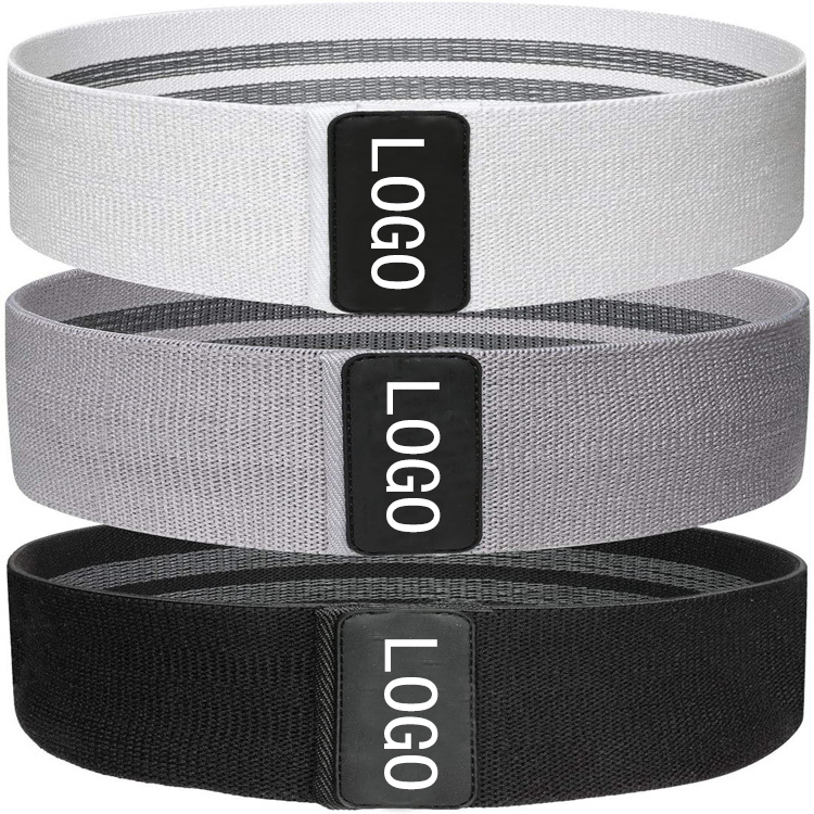Polyester Webbing 66*8cm Fabric Glute Resistance Bands Thick Latex Silk