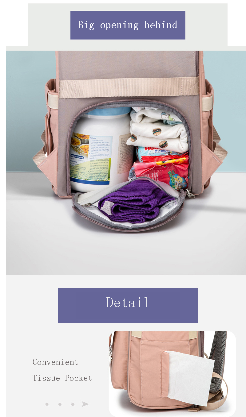 Fashion Mummy Maternity Nappy Bag Diaper Bag Large Capacity Travel Backpack Nursing Bag For Baby Care With Stroller Strap