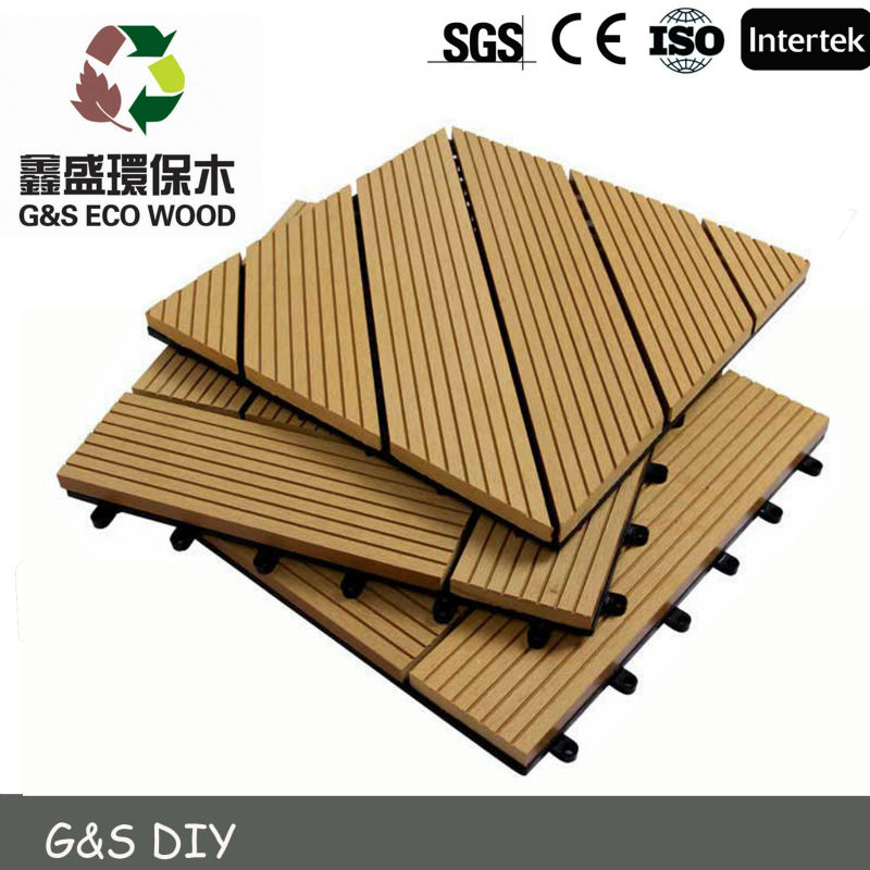 Anti Pests WPC DIY Decking 140 X 40mm Hollow Diy Composite Decking Tiles