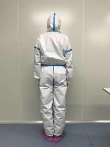 China Personal Disposable Protective Gown Suits White Coverall Anti - Chemical Agents wholesale