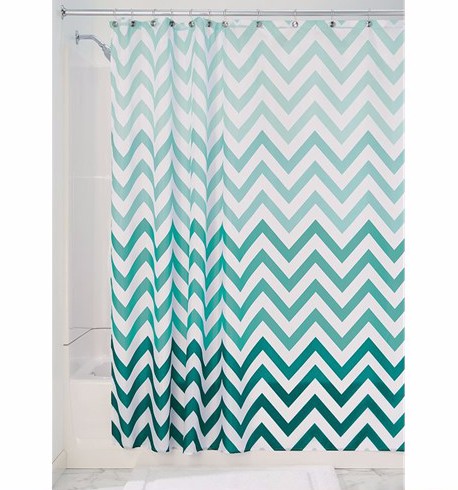 Gradient Water Repellent Fabric Shower Curtain