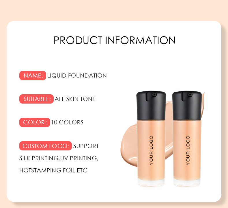 Wholesale Foundation Factory Waterproof Original Matte Foundation Liquid High Coverage Foundation