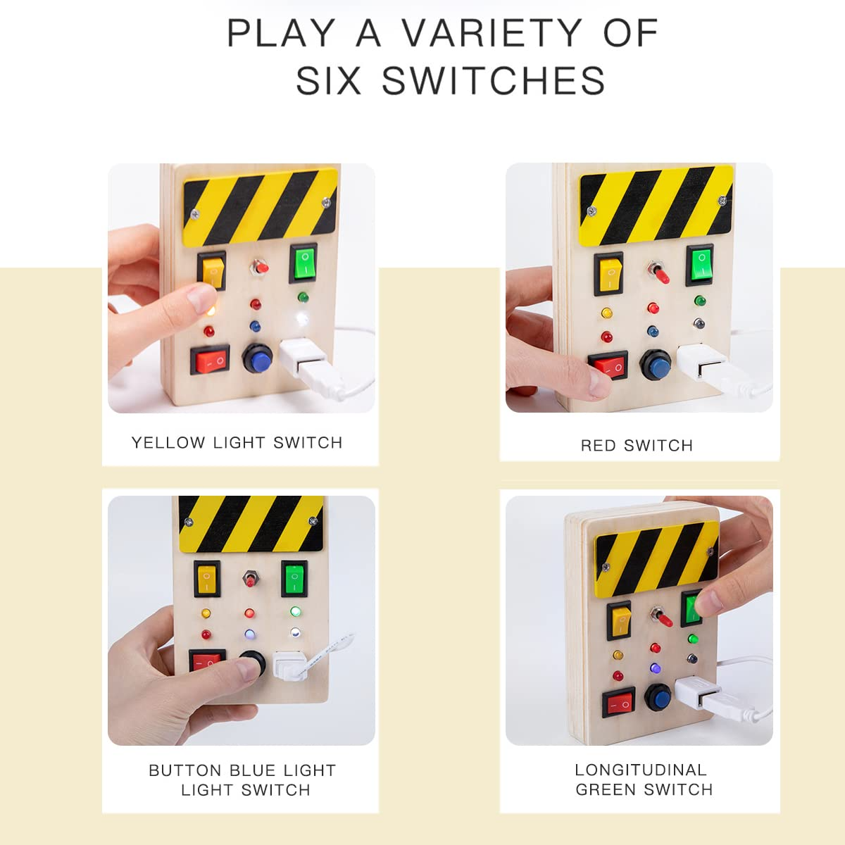 Engaging LED Light Busy Board Ideal for Babies 0-24 Months to Improve Fine Motor Skills