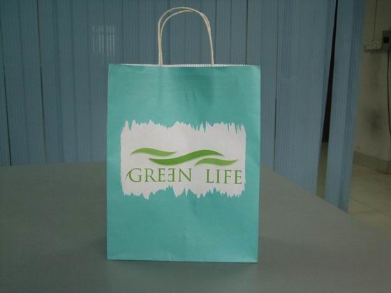 Customized kraft paper shopping bag, various design and dimensions are available