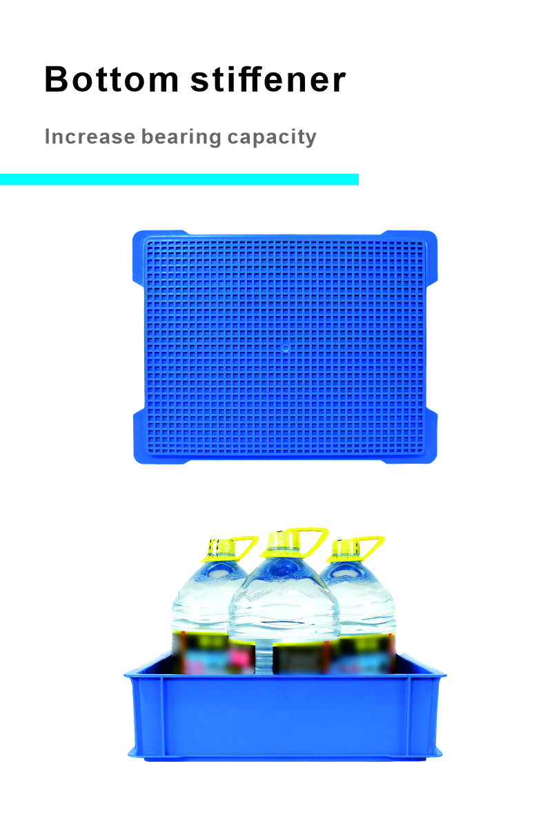 Transportation Plastic Crate With Attached Lid Tote Container For Easy Transportation