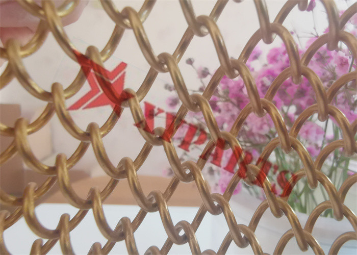 8x8 Mm Aperture Metal Ring Mesh Curtains For Space Divider And Flexible Partition