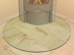 China High Strength Fireplace Glass Bottom Plate Thermal Stability wholesale