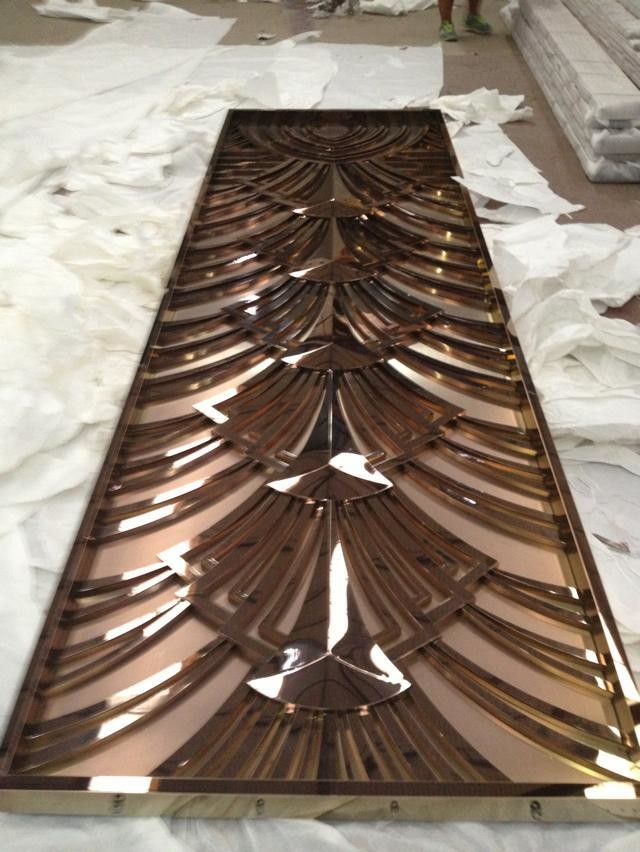 Gold Stainless Steel Partition For Column Cover/Cladding