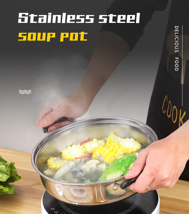 Wholesale 28cm Cooking Pot 2 Layer Cooking Steamer Stainless Steel Food Steamer Steamer Pot With Lid