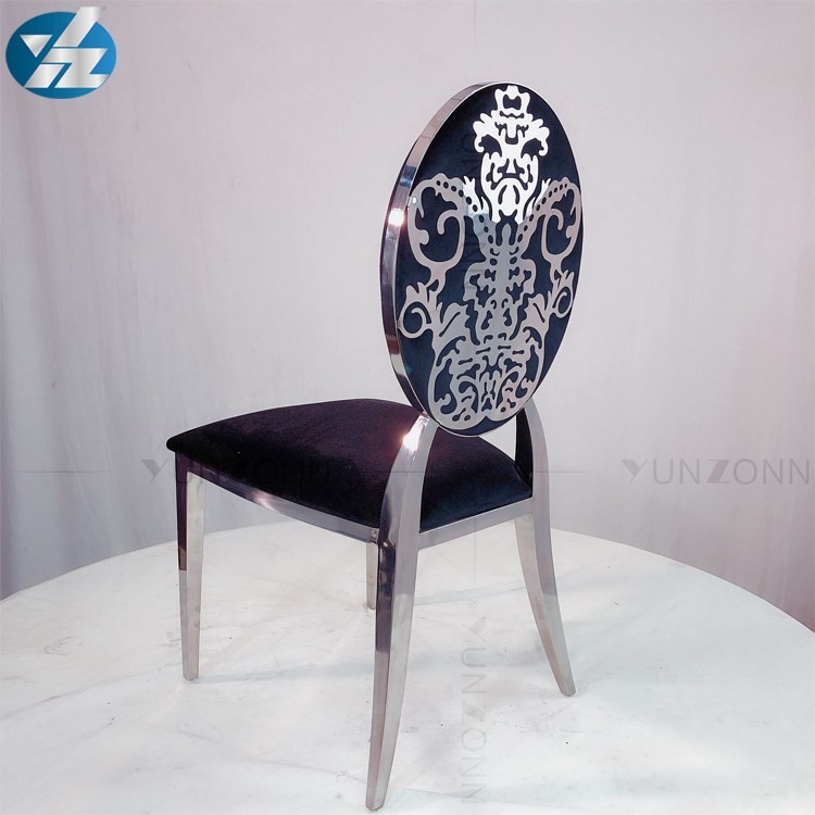 Traditional Stainless Steel Stackable Event Chairs Round Back Rental W50xD65xH92cm