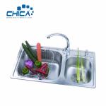 Double Bowl Kitchen Sink SUS304 Stainless Steel Kitchen Sink Press Kitchen Sink