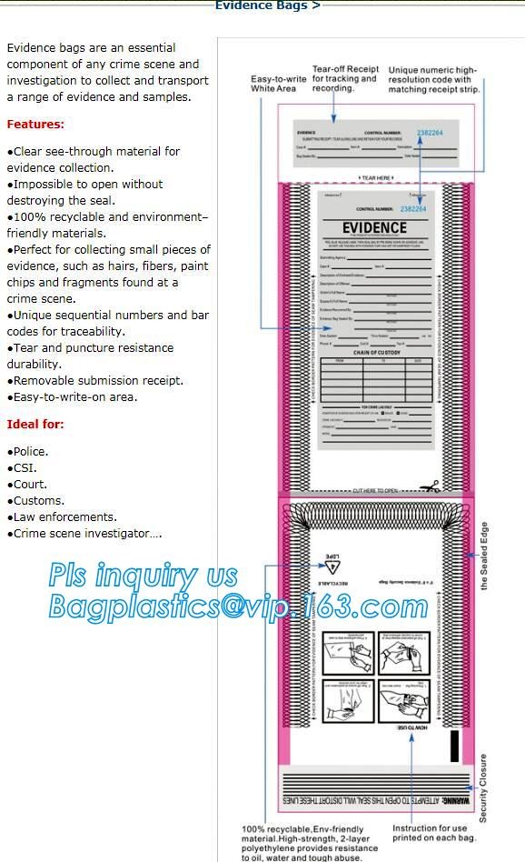 security deposit bags bank deposit bags cash deposit bags, general bank plastic deposit bags supply, Coin and Bank Note