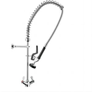 China Chrome Restaurant Kitchen Faucets / Pull Down Sprayer Commercial ACS wholesale
