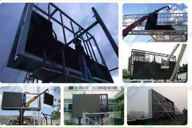 Waterproof P16 Outdoor Advertising Led Display 1R1G1B , Led Video Display Board