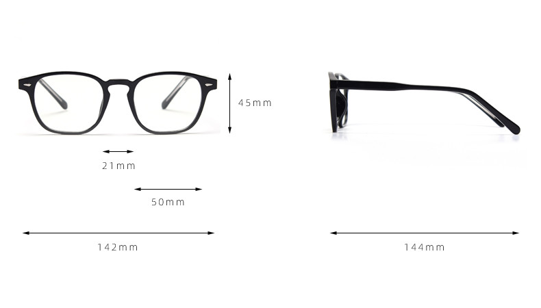 OEM/ODM Simple TR90 Material Glasses Square Computer Anti Blue Light Blocking