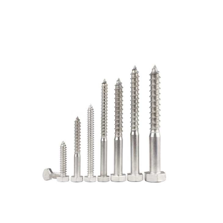 Zinc Plated Grade 4.8 8.8 Galvanized Coach Lag Screw DIN571 Hexagon Head Wood Screw