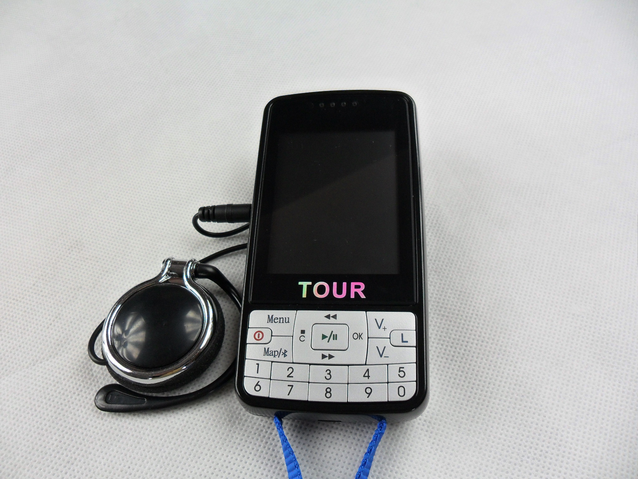 007B Automatic Tour Guide System With LCD Screen , Black Digital Audio Guide