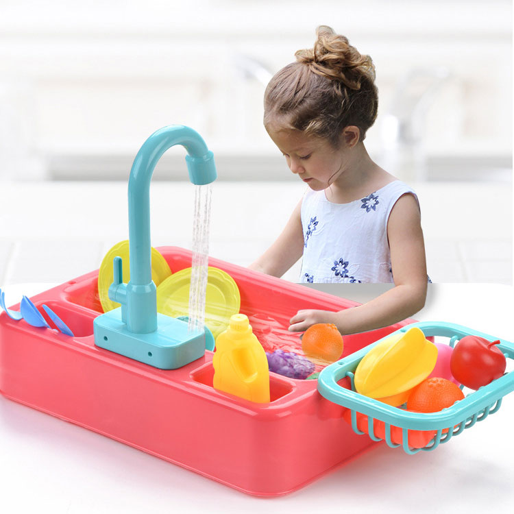 Electric Dishwasher Playing Toy Kitchen Toys Set for Boys Girls Age Range 2 to 4 Years