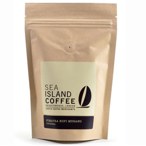 Food Grade Clear Stand Up Pouches Square Flat Bottom Side Gusset With Zip Lock