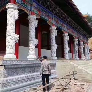 China Outdoor Decorative 600m Marble Stone Sculpture Pillars Roman Columns White wholesale